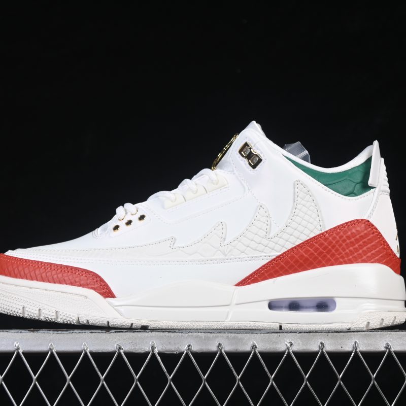 AJ3 Sneaker Retro 'El Vuelo' Summit White and Pine Green IO1752-100