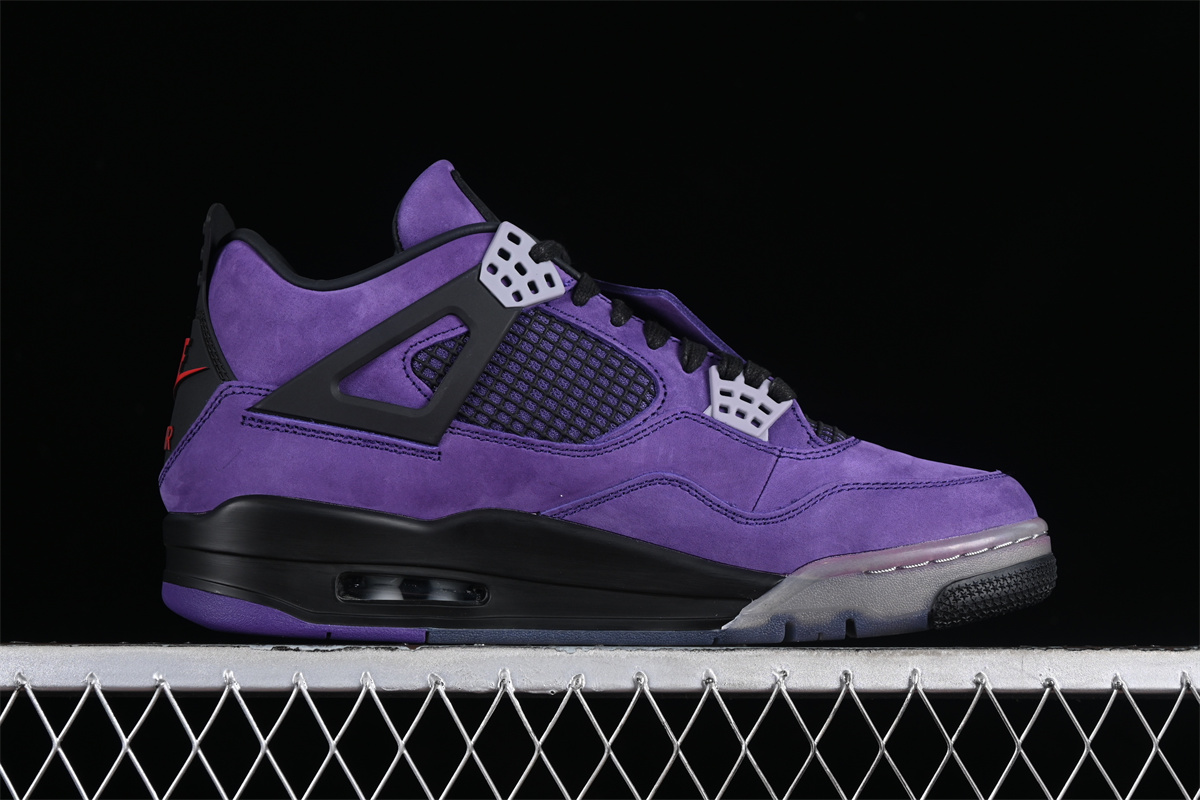 Travis Scott x AJ4 Retro 'Purple Suede -766296 - Image 2