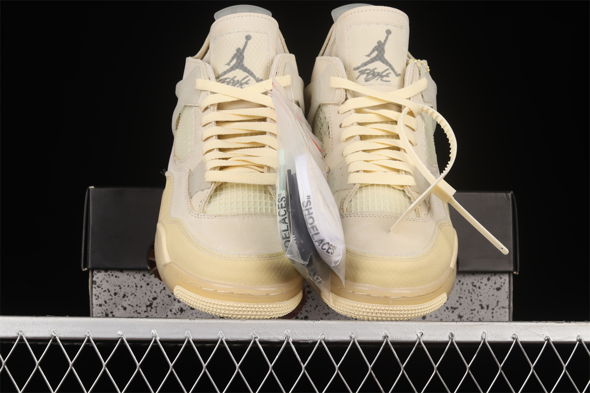4 Retro x OFF-WHITE Sail Virgil Abloh CV9388-100 - Image 3