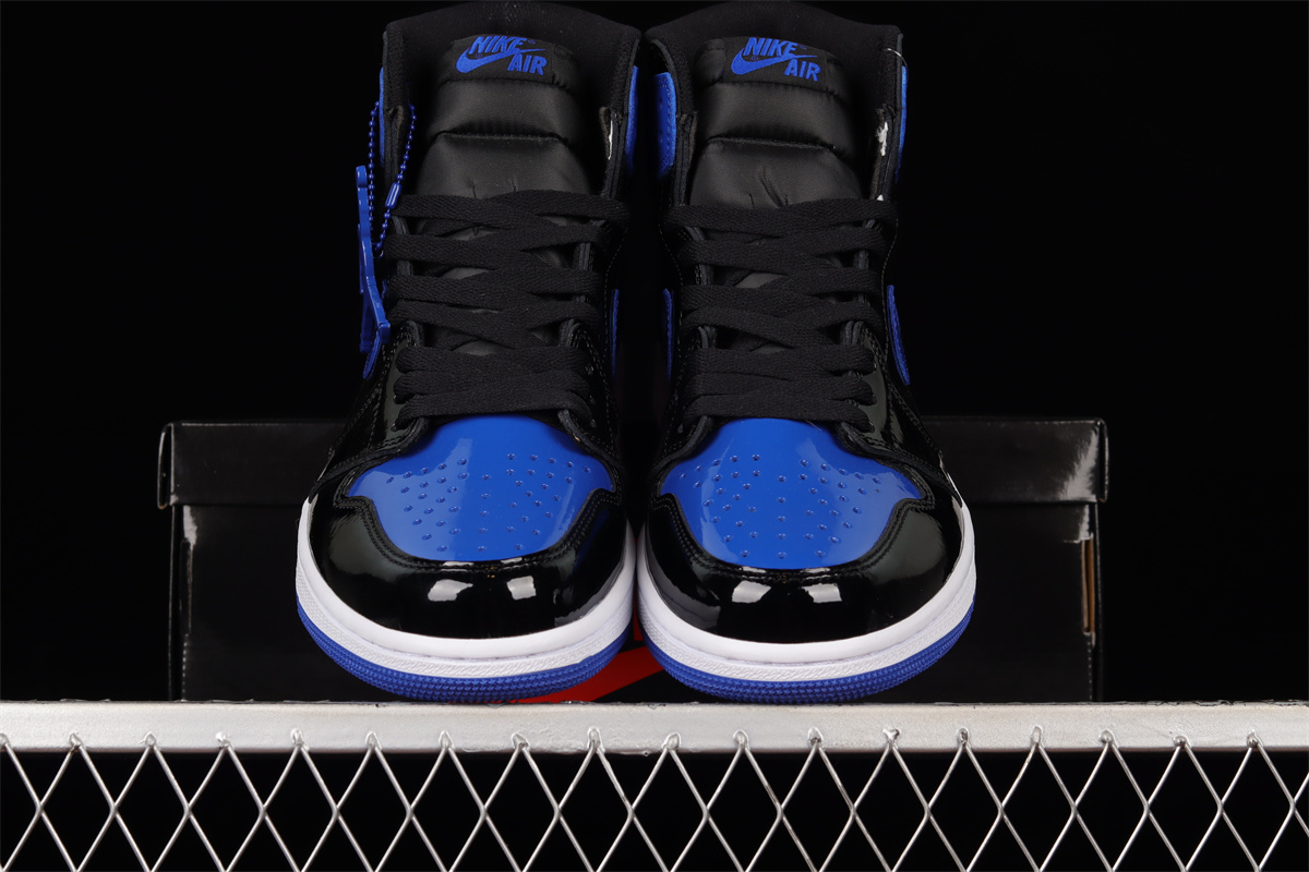 AJ1 Retro High OG Leather Patent Royal Dark Blue 555088-400 - Image 4