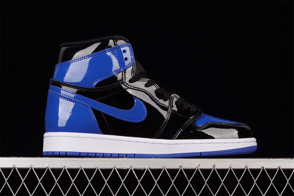 AJ1 Retro High OG Leather Patent Royal Dark Blue 555088-400 - Image 2