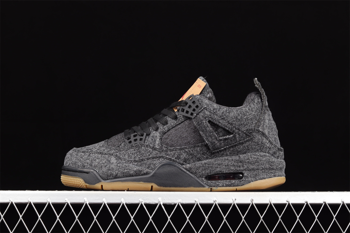 AJ4 Retro Levi's Tagged Black Denim AO2571-001