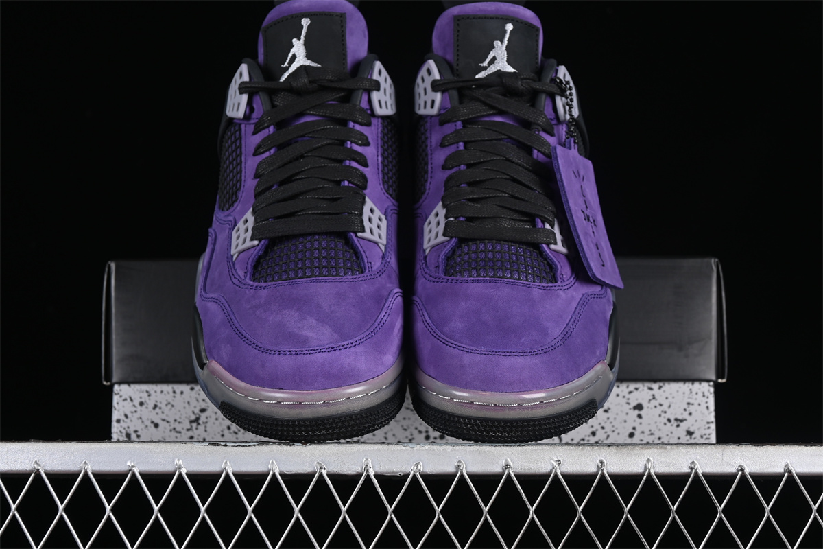 Travis Scott x AJ4 Retro 'Purple Suede -766296 - Image 4