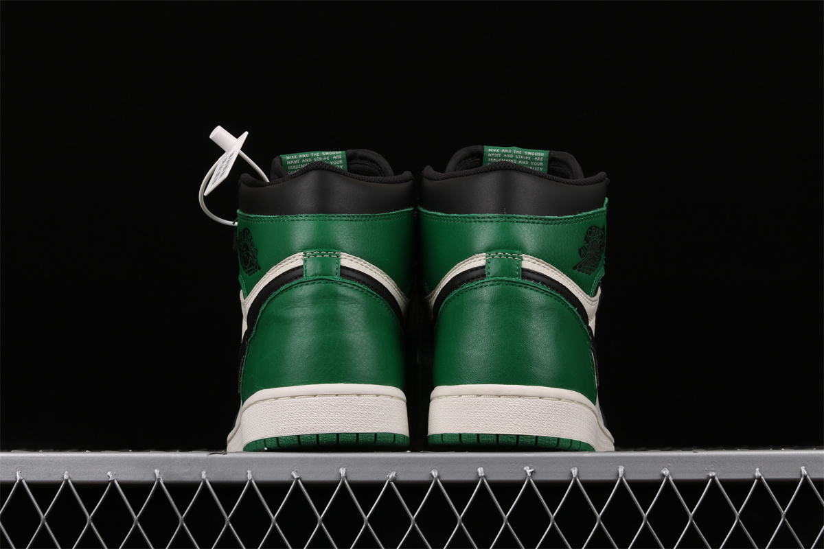 AJ1 Retro 1 High OG Pine Green Black Toe Sail White 555088-302 - Image 4