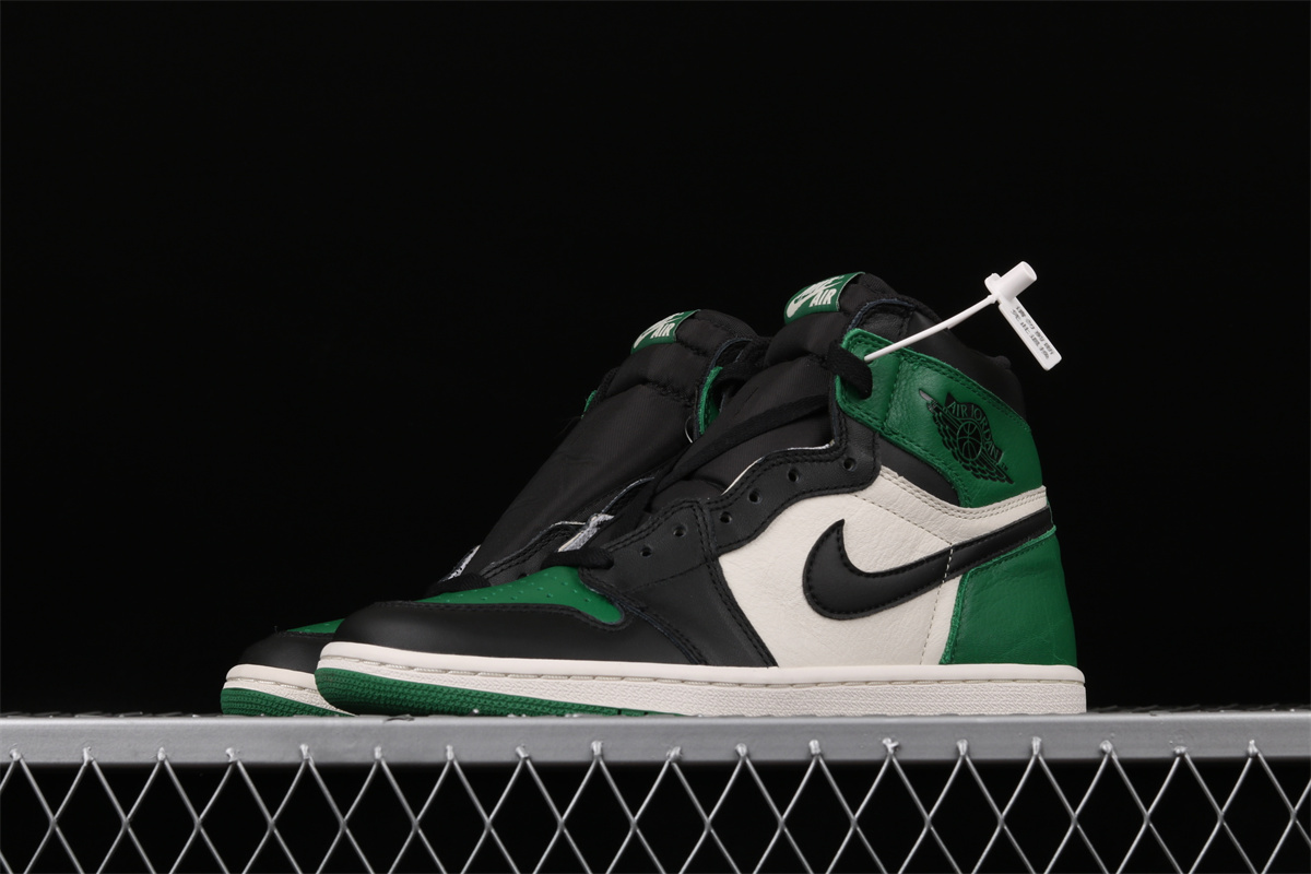 AJ1 Retro 1 High OG Pine Green Black Toe Sail White 555088-302 - Image 5