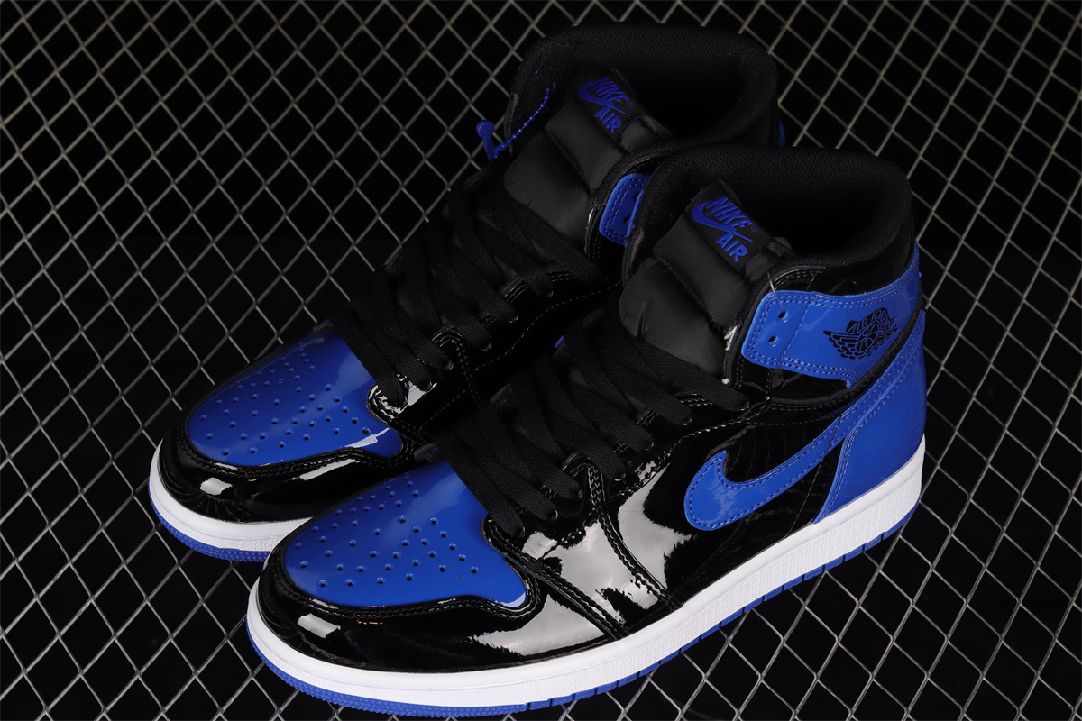 AJ1 Retro High OG Leather Patent Royal Dark Blue 555088-400 - Image 3
